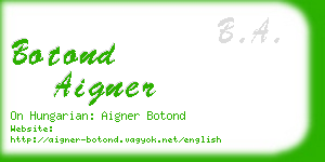 botond aigner business card